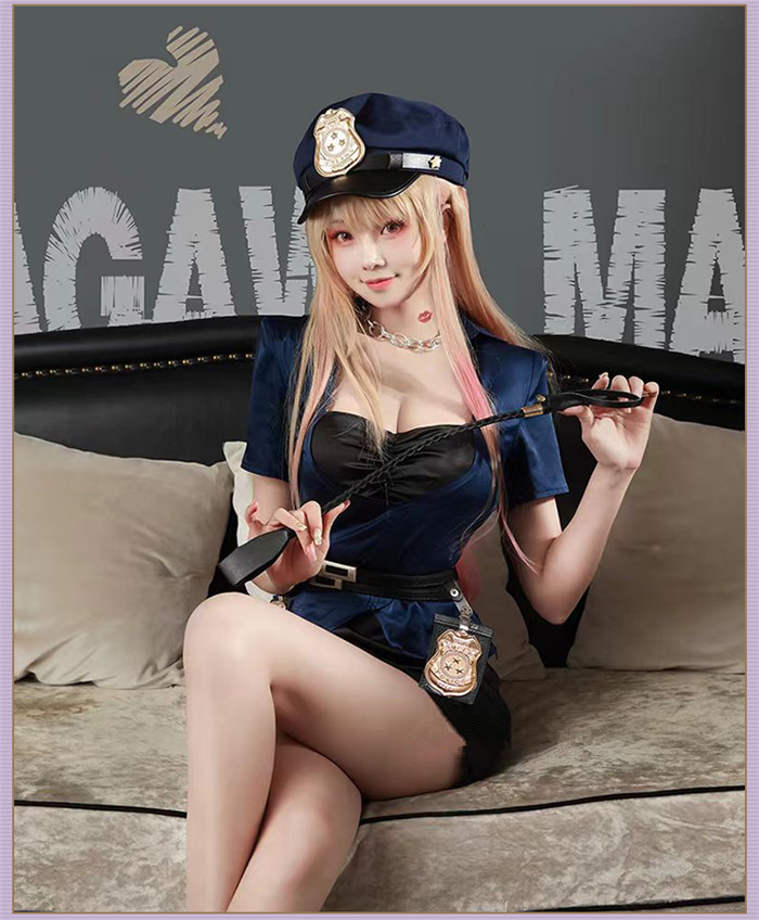 My Dress-Up Darling Sono Bisque Doll Wa Koi Wo Suru Kitagawa Marin Police  Uniform Black Shoes Cosplay Boots