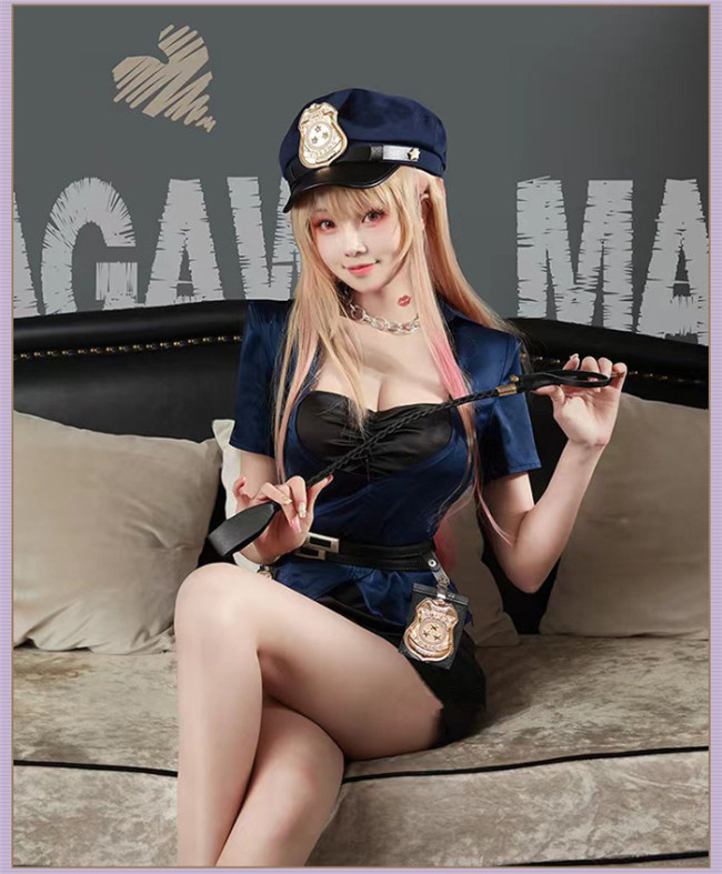 My Dress-Up Darling Sono Bisque Doll Wa Koi Wo Suru Kitagawa Marin Police Cosplay Costume