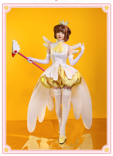 Cardcaptor Sakura Yellow and White Cute Cosplay Costume