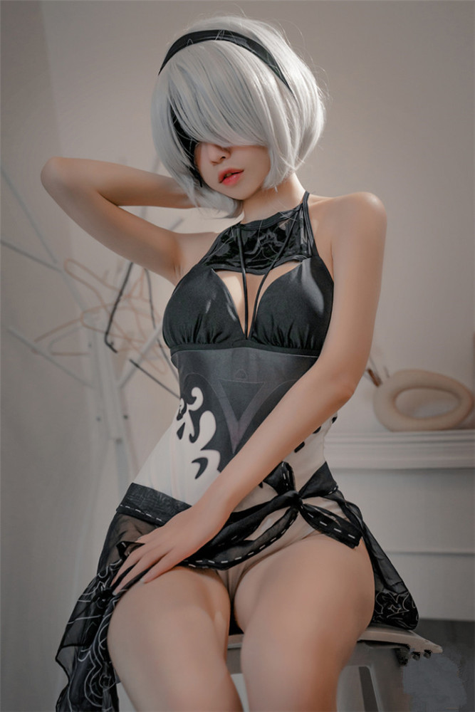 US$ 39.99 - NieR: Automata 2B YoRHa No.2 Type B Swimsuit Bikini Cosplay