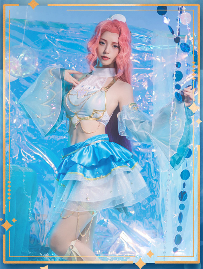 League of Legends Ocean Song Seraphine Cosplay Costume