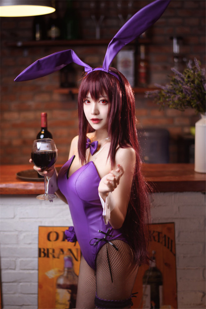 US$ 43.99 - Fate/Grand Order Lancer Scáthach Bunny Girl Cosplay Costume -  www.cosplaylight.com