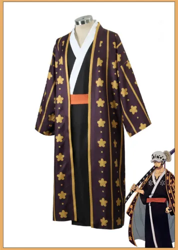 One Piece Wano Country Trafalgar D. Water Law Cosplay Costume
