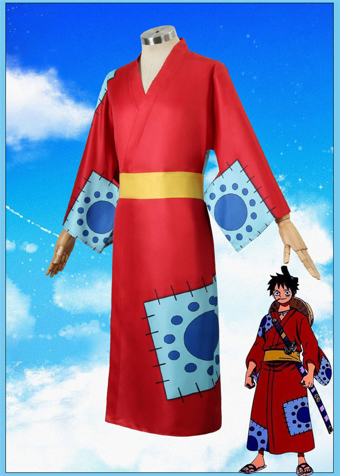 One Piece Wano Country Monkey D. Luffy Cosplay Costume