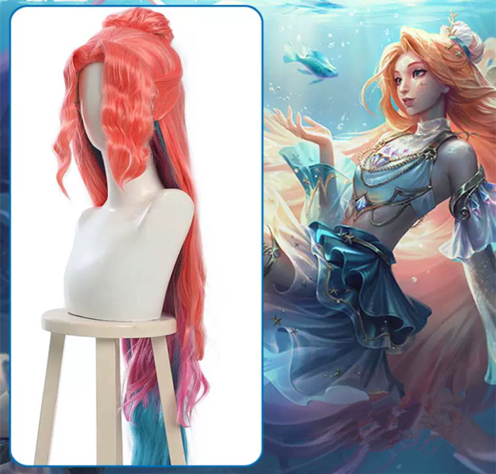 League of Legends Ocean Song Seraphine Cosplay Wig