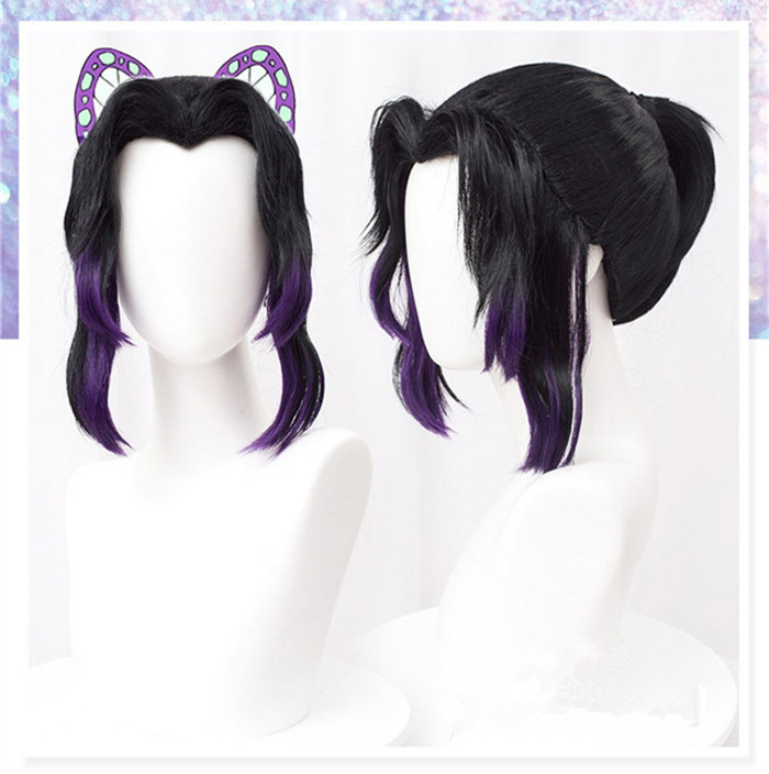 Demon Slayer Kimetsu no Yaiba Kochou Shinobu Cosplay Wig