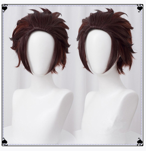 Demon Slayer Kimetsu no Yaiba Kamado Tanjirou Cosplay Wig