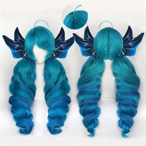 League of Legends LOL Gwen Blue Cosplay Wig
