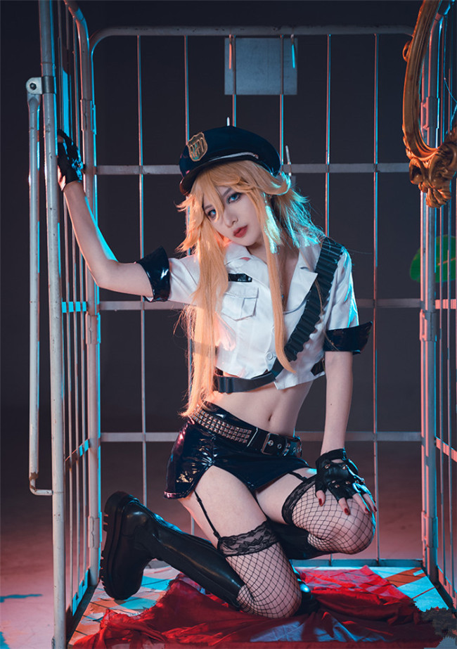 Panty & Stocking with Garterbel Panty Anarchy Police Officer Cosplay Costume