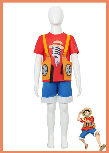 One Piece Theater Edition Red Monkey D. Luffy Cosplay Costume