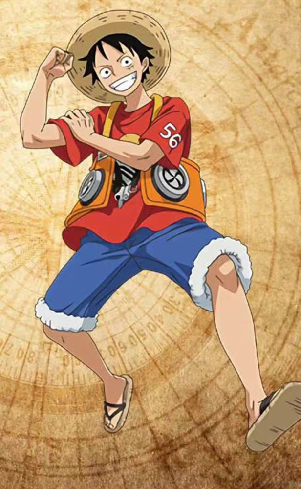 One Piece Theater Edition Red Monkey D. Luffy Cosplay Costume