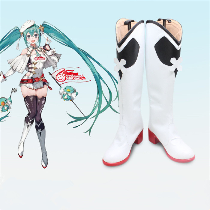 Vocaloid Miku Racing Cosplay Shoes