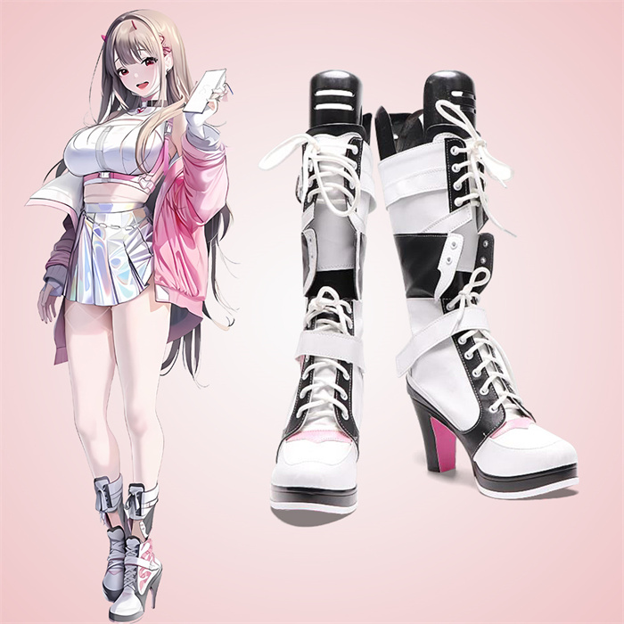 Japanese anime girl in pink mini dress and boots Vector Image-demhanvico.com.vn