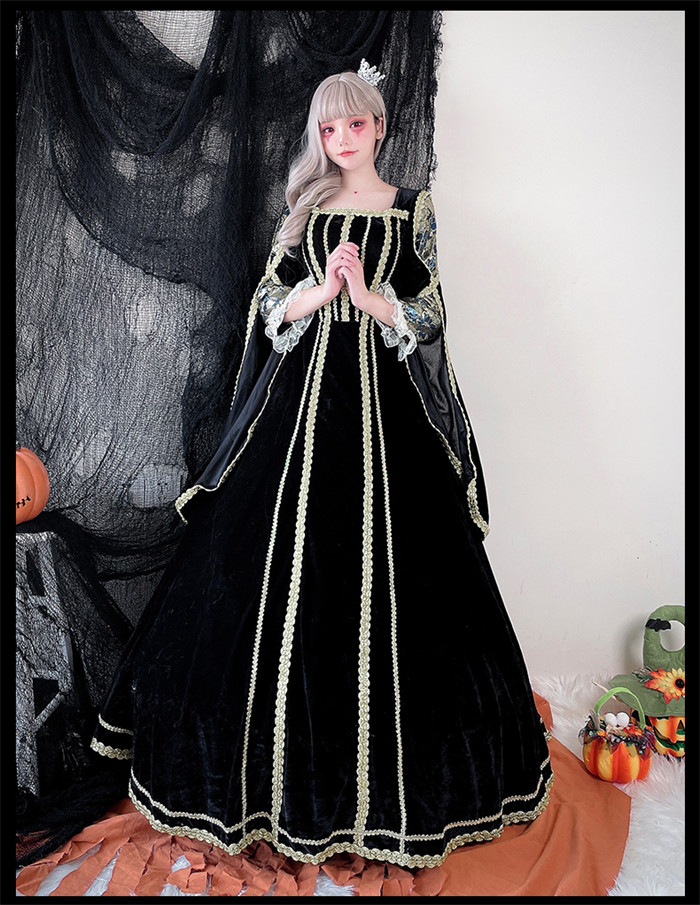 Halloween Vintage Royal Queen Dress Cosplay Costume