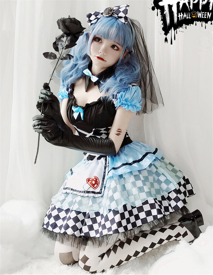 Vampire Halloween Clown Alice Maid Cosplay Costume