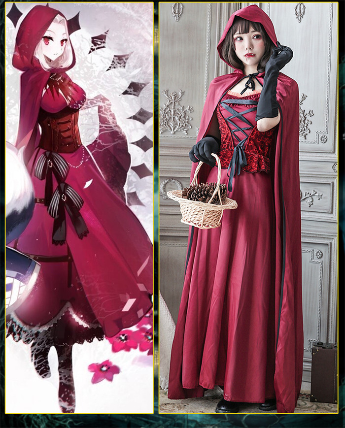Vampire Halloween Little Red Riding Hood Cosplay Costume
