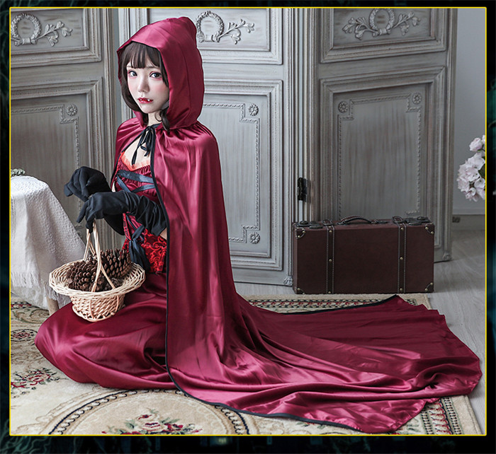 US$ 24.99 - Vampire Halloween Little Red Riding Hood Cosplay Costume -  www.cosplaylight.com