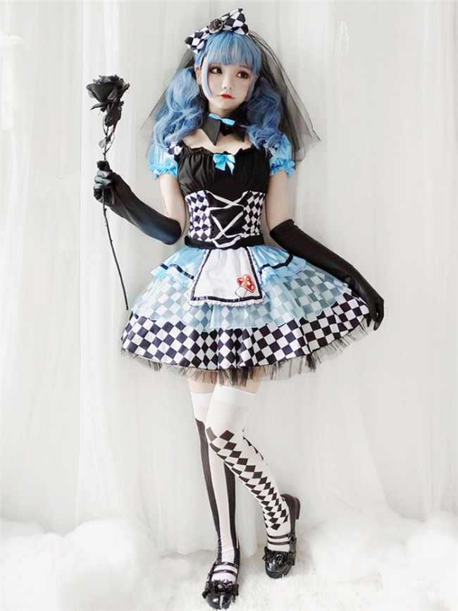 Vampire Halloween Clown Alice Maid Cosplay Costume