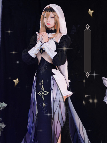 Woman Nun Cosplay Costume Full Set