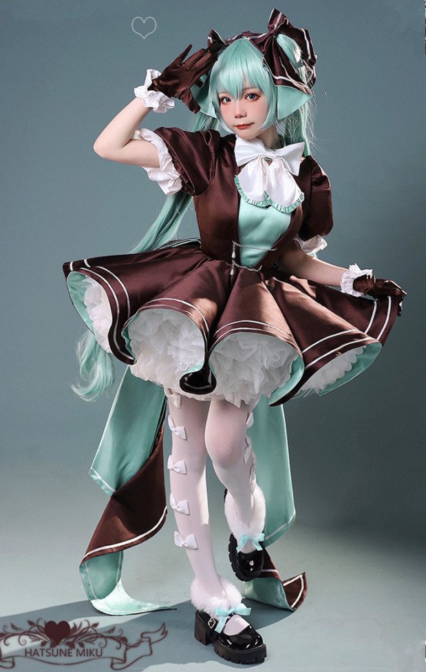 Vocaloid Hatsune Miku Rabbit Dress Cosplay Costume