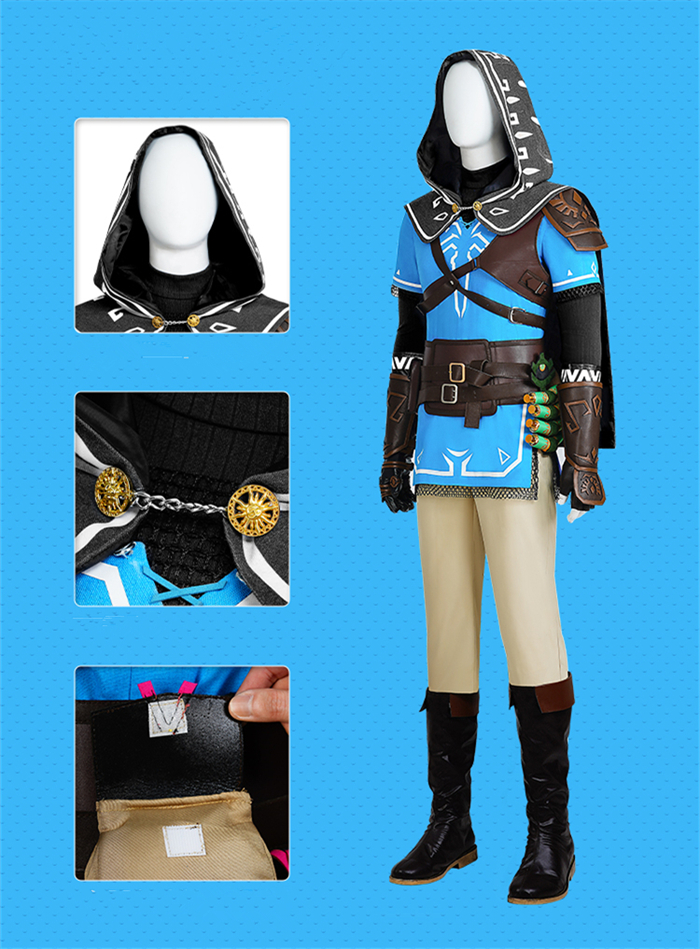 US$ 190.99 - The Legend of Zelda: Tears of the Kingdom Breath of The Wild Link  Cosplay Costume 