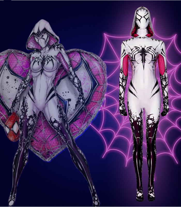 Spider Man Anti-Venom Gwen Stacy Bodysuits Cosplay Costume