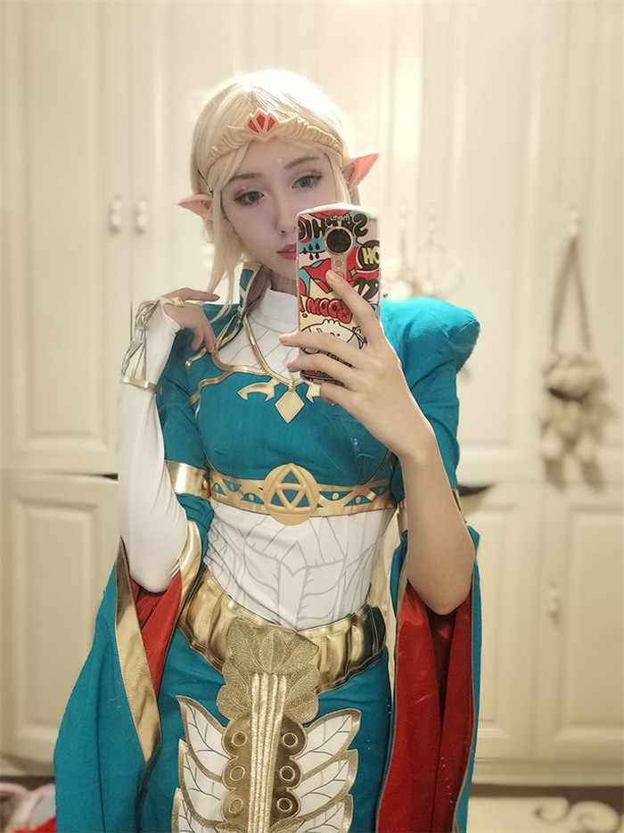 The Legend of Zelda: Tears of the Kingdom Princess Zelda Long Dress Gown Cosplay Costume
