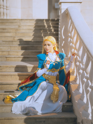 The Legend of Zelda: Tears of the Kingdom Princess Zelda Long Dress Gown Cosplay Costume