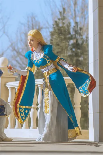The Legend of Zelda: Tears of the Kingdom Princess Zelda Long Dress Gown Cosplay Costume