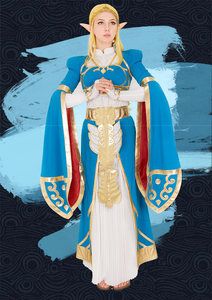 The Legend of Zelda: Tears of the Kingdom Princess Zelda Long Dress Gown Cosplay Costume
