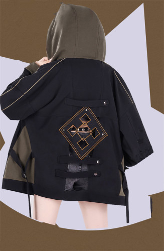 Genshin Impact Zhongli Derivative Hooded Daily leisure Streetwear Jacket and T-shirt