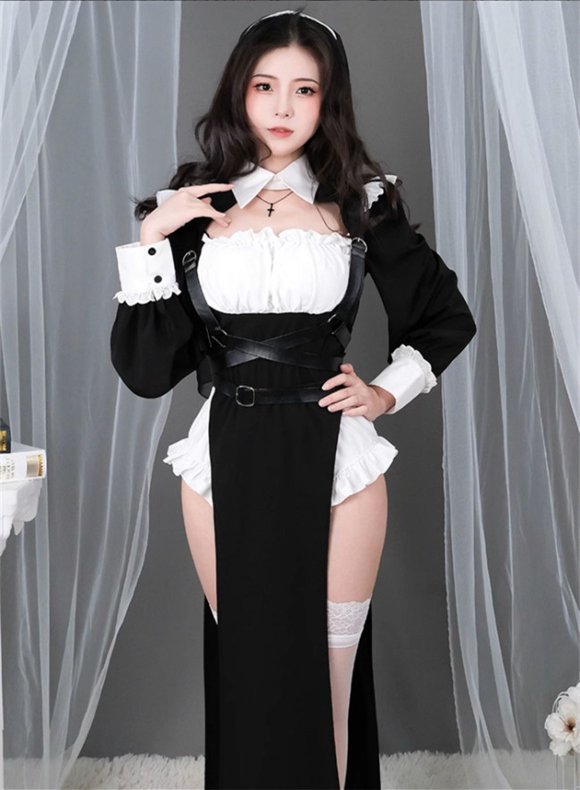 Sexy Woman Nun Halloween Cosplay Costume