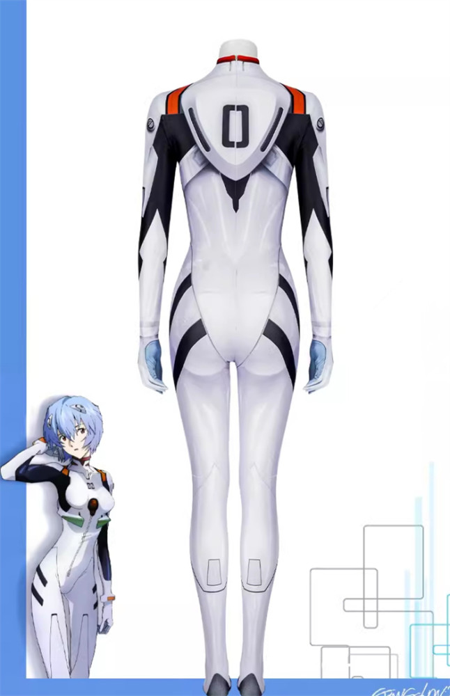 Neon Genesis Evangelion EVA  Ayanami Rei 3D Printed Bodysuit Jumpsuit Cosplay Costume