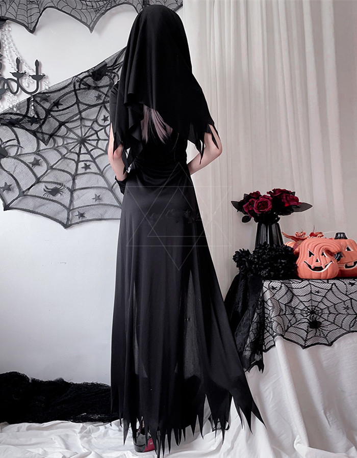 Woman Vampire Nun Costume Zombie Ghost Cross Dress Halloween Costume