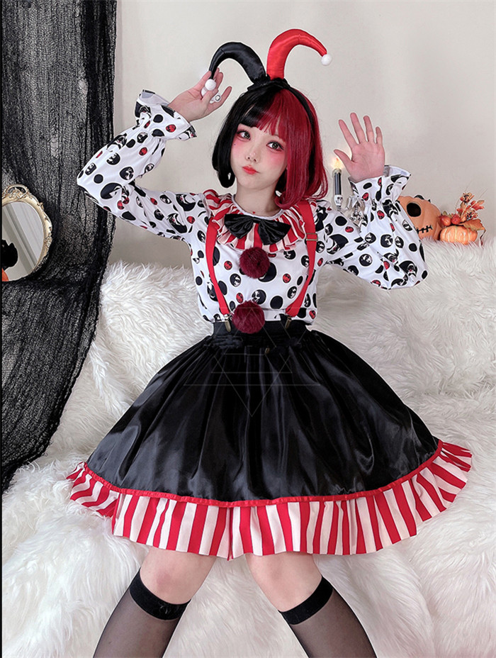 Adult Party Circus Clown Outfits Magician Funny Dress Halloween Costume
