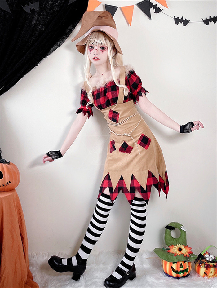 Alice Stage Drama Costume Adult Animal Kingdom Scarecrow Halloween Costume