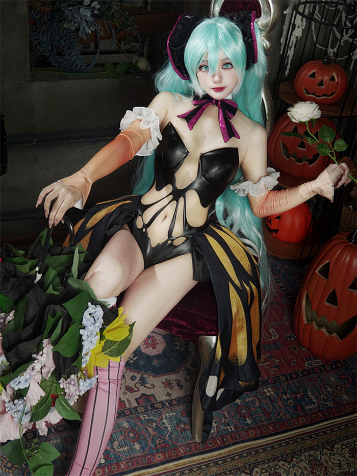 Vocaloid Hatsune Miku Swallowtail Butterfly Outfits Cosplay Costume
