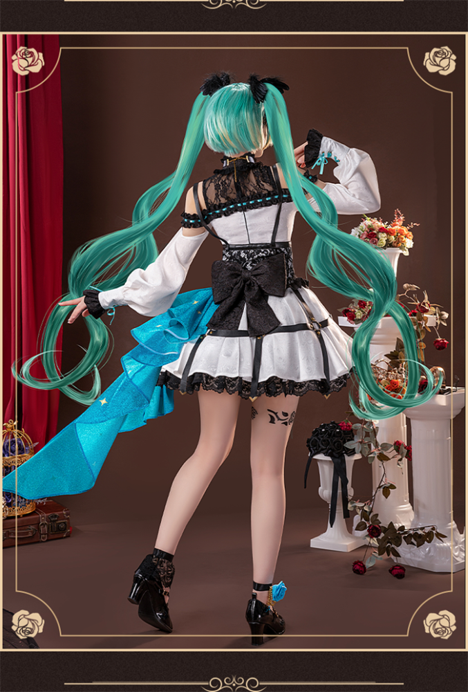 Vocaloid Hatsune Miku Rose Cage Dress Cosplay Costume