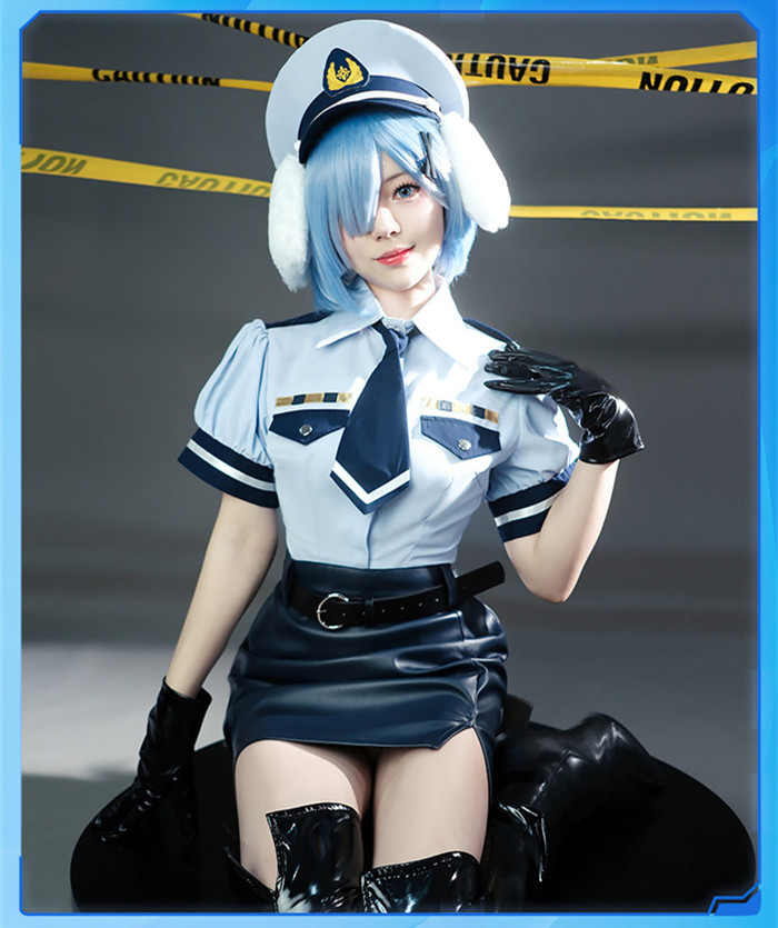 Re: Life In A Different World From Zero Rem Dog Ear Police Officer Cosplay Costumes
