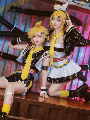 Vocaloid Hatsune Miku Muse Dash Twins Kagamine Rin and Kagamine Len Cosplay Costume