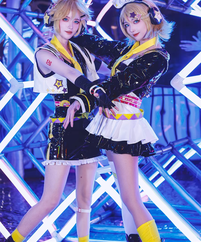 Vocaloid Hatsune Miku Muse Dash Twins Kagamine Rin and Kagamine Len Cosplay Costume