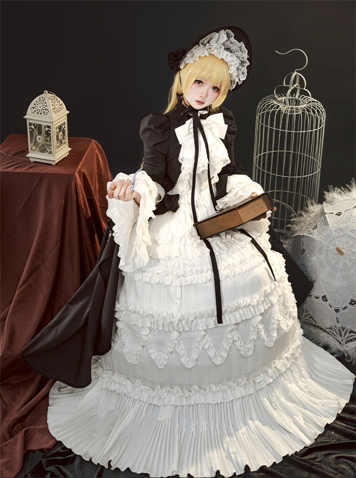 GOSICK Victorique De Blois Rococo Lolita Dress Cosplay Costume