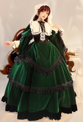Rozen Maiden Suiseiseki Retro Rococo Doll Lolita Cosplay Costume