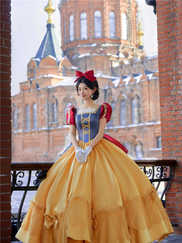 Snow White Pricess Royal Dress Halloween Cosplay Costume