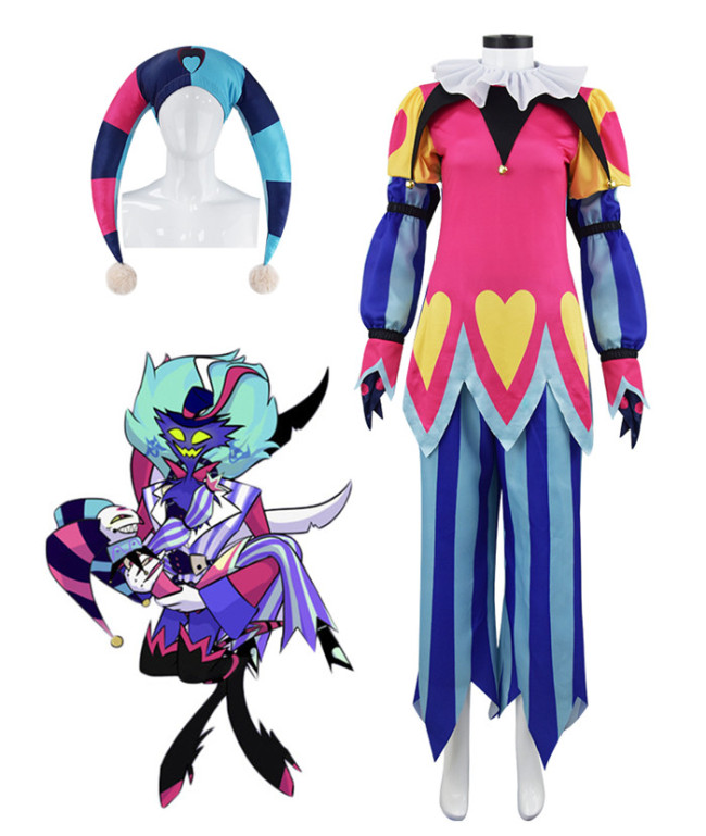 Hazbin Hotel Fizzarolli Clown Halloween Cosplay Costume