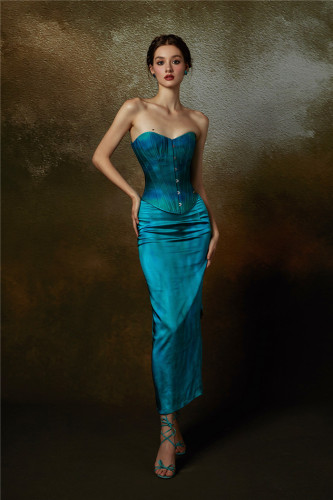 Blue Sea Shell Corset Sexy Dress Costume