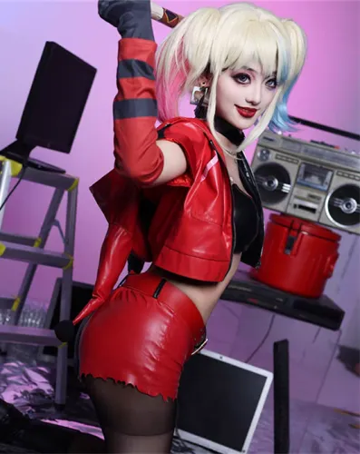 Suicide Squad Harley Quinn The Clown's Girl Halloween Baseball Uniform Cosplay Costume