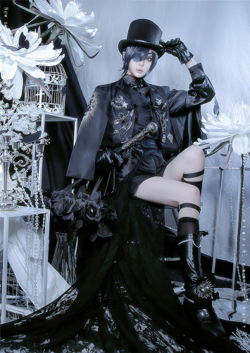 Black Bulter Kuroshitsuji Ciel Phantomhive 15th Anniversary Cosplay Costume