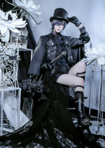 Black Bulter Kuroshitsuji Ciel Phantomhive 15th Anniversary Cosplay Costume
