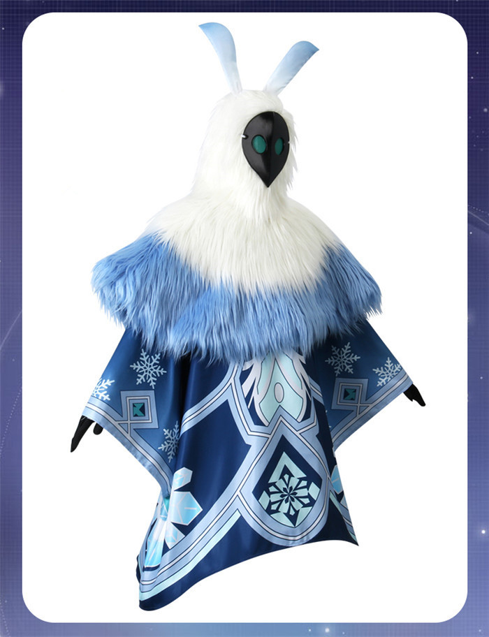 Genshin Impact Game Wool Hooded Halloween Abyss Mage Mascot Cosplay Costume